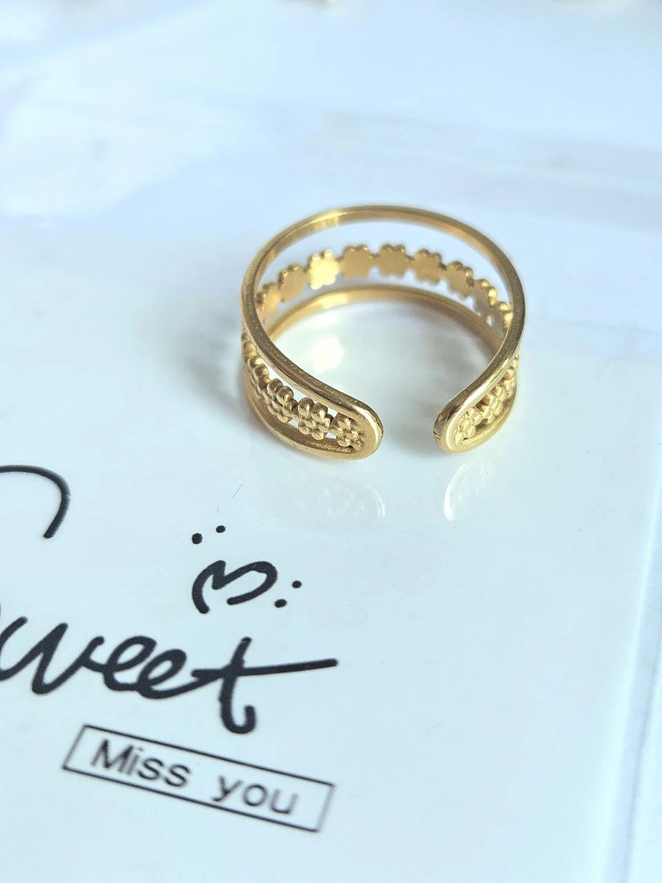 Bague en acier inoxydable tendance – photo 2